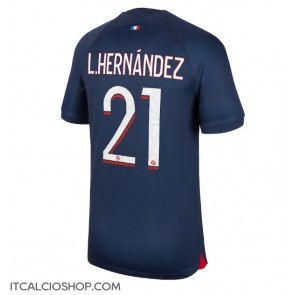 Paris Saint-Germain Lucas Hernandez #21 Prima Maglia 2023-24 Manica Corta